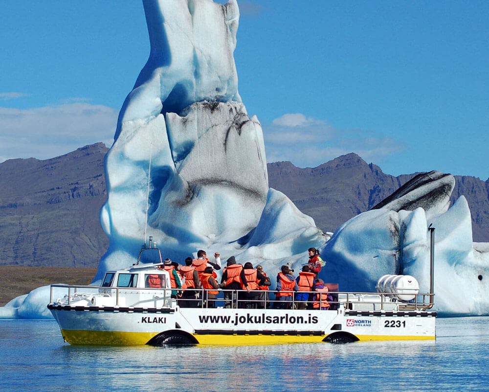 Glacier Lagoon (Jökulsárlón) & South Coast Tour with boat ride