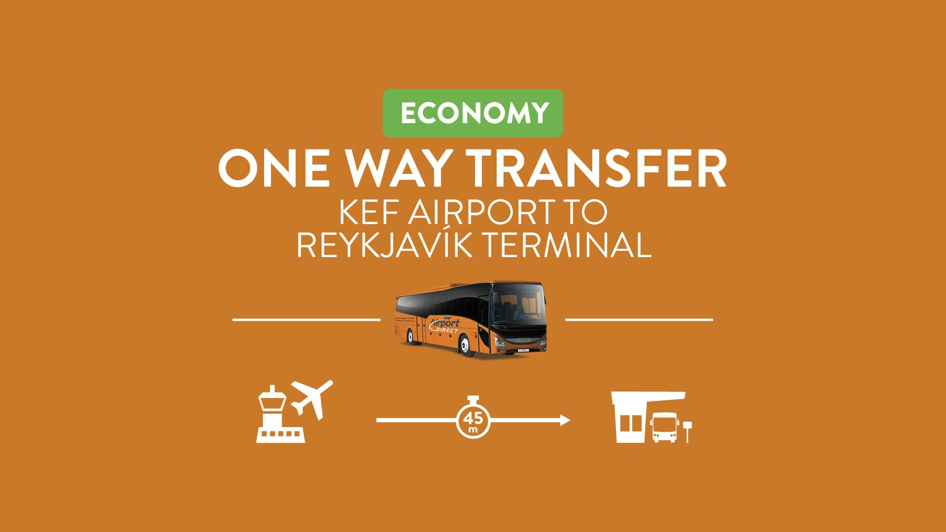 Keflavik Airport to Reykjavik City.